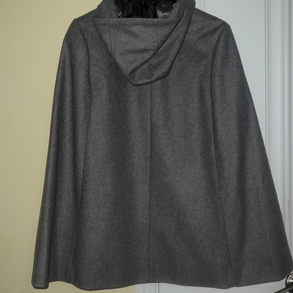 NWT - XXS/XS - J. Crew Toggle Wool Cashmere Blend Cape Coat - Heather Gray - Picture 7 of 8